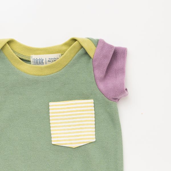 Stylish Sorbet Colorblock Zipper Romper for Babies & Toddlers - Perfect for Playdates, Daycare & Family Outings