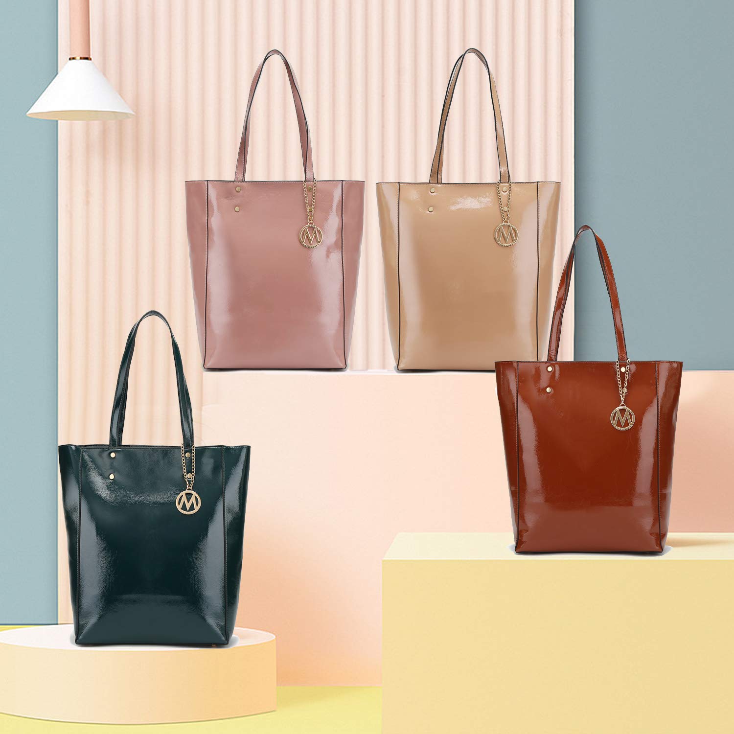 Large Work Tote Shoulder Bag for Women - Professional Laptop & Tablet Bag for Business, Office & Travel - Spacious Wadena Handbag by Mia K. Farrow - Perfect for Commuting, Meetings & Business Trips
