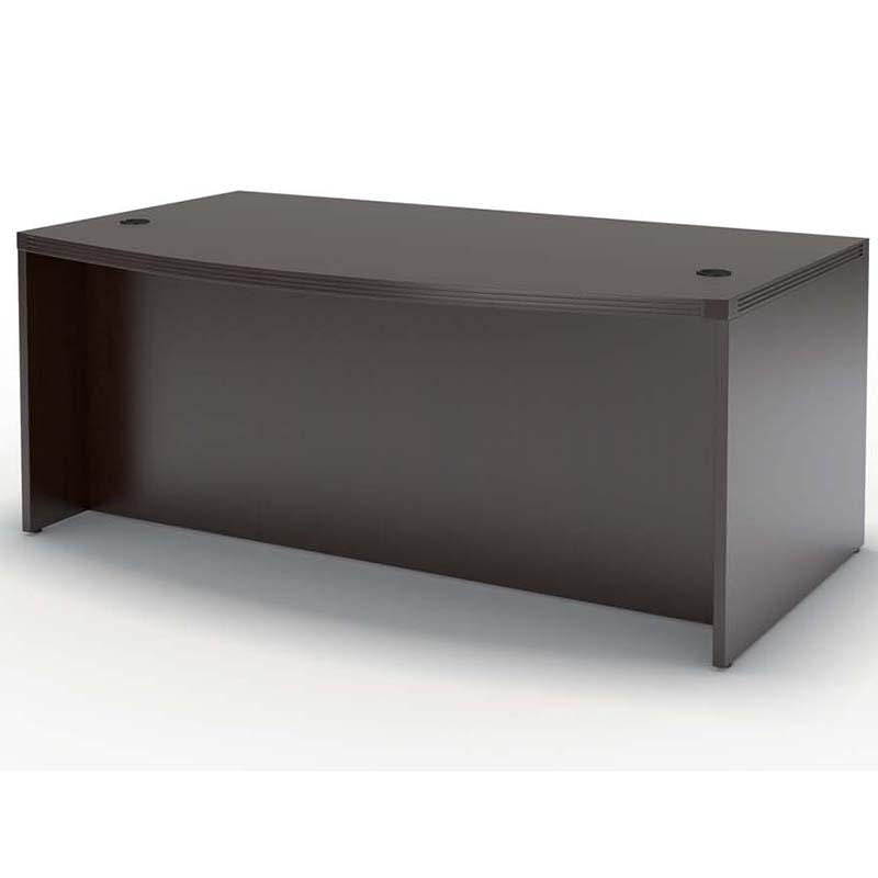 Safco Mayline Aberdeen 72-Inch Bow Front Office Desk [ABD7242] - Modern L-Shaped Workstation for Home & Business Use, Perfect for Office, Study Room, or Workspace Setup