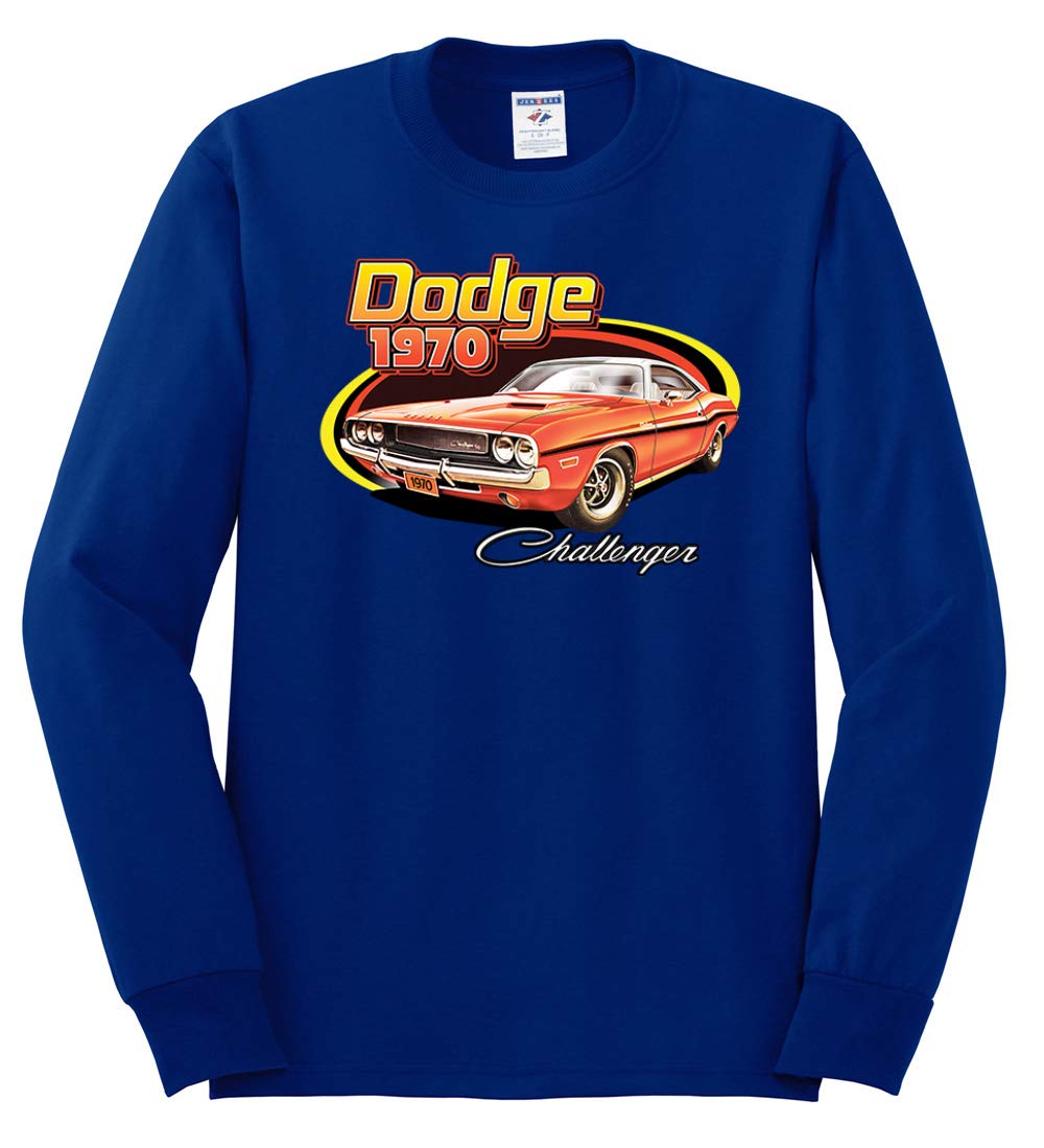 Vintage 1970 Dodge Charger Muscle Car Racing T-Shirt for Men - Long Sleeve Retro Automotive Tee - Perfect for Car Enthusiasts, Racing Fans & Casual Wear