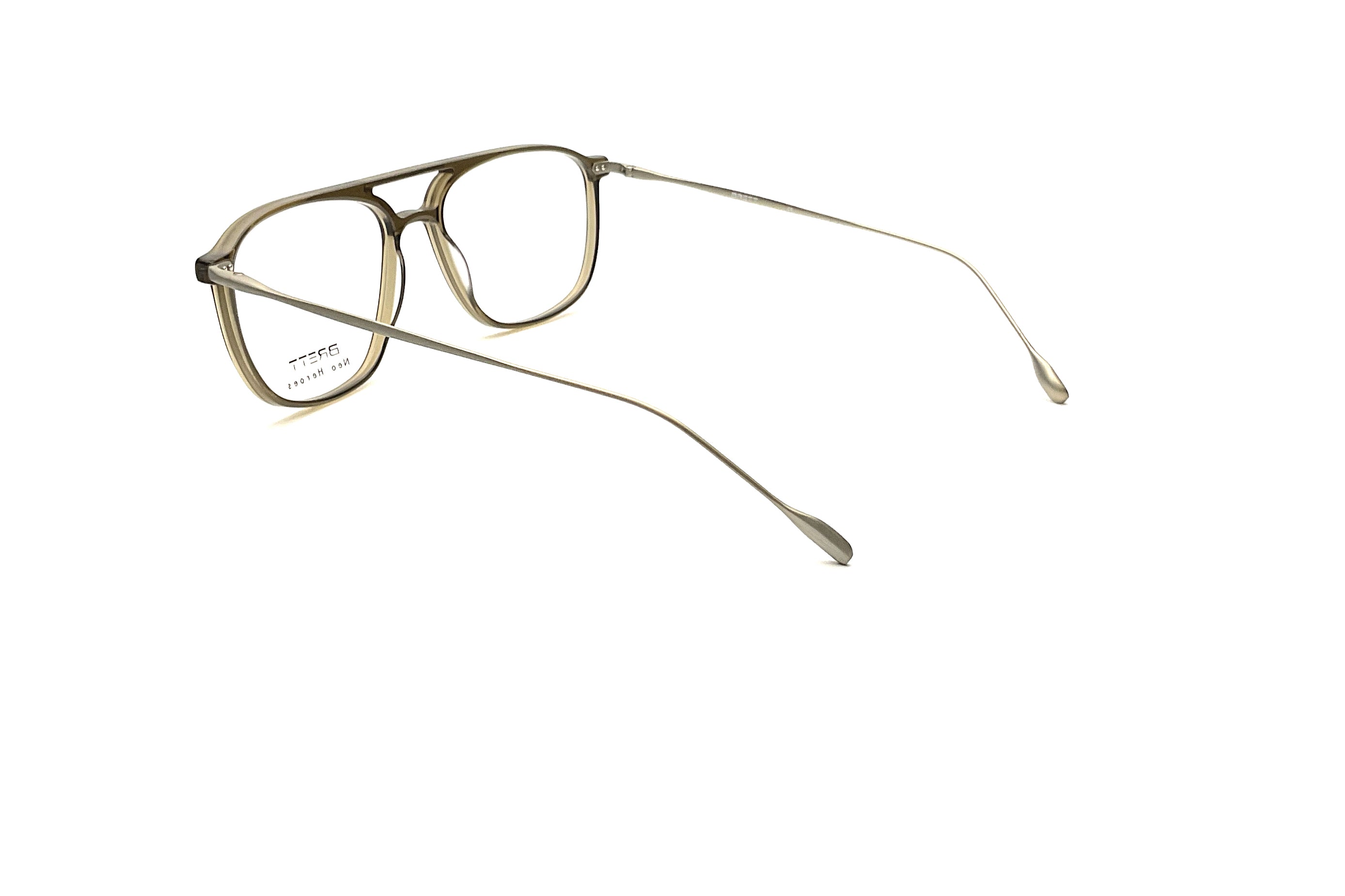 BRETT Eyewear Big Gary Sunglasses - Khaki Frame & Silver Mirror Lens - Polarized UV Protection for Men & Women - Perfect for Driving, Beach, and Outdoor Activities