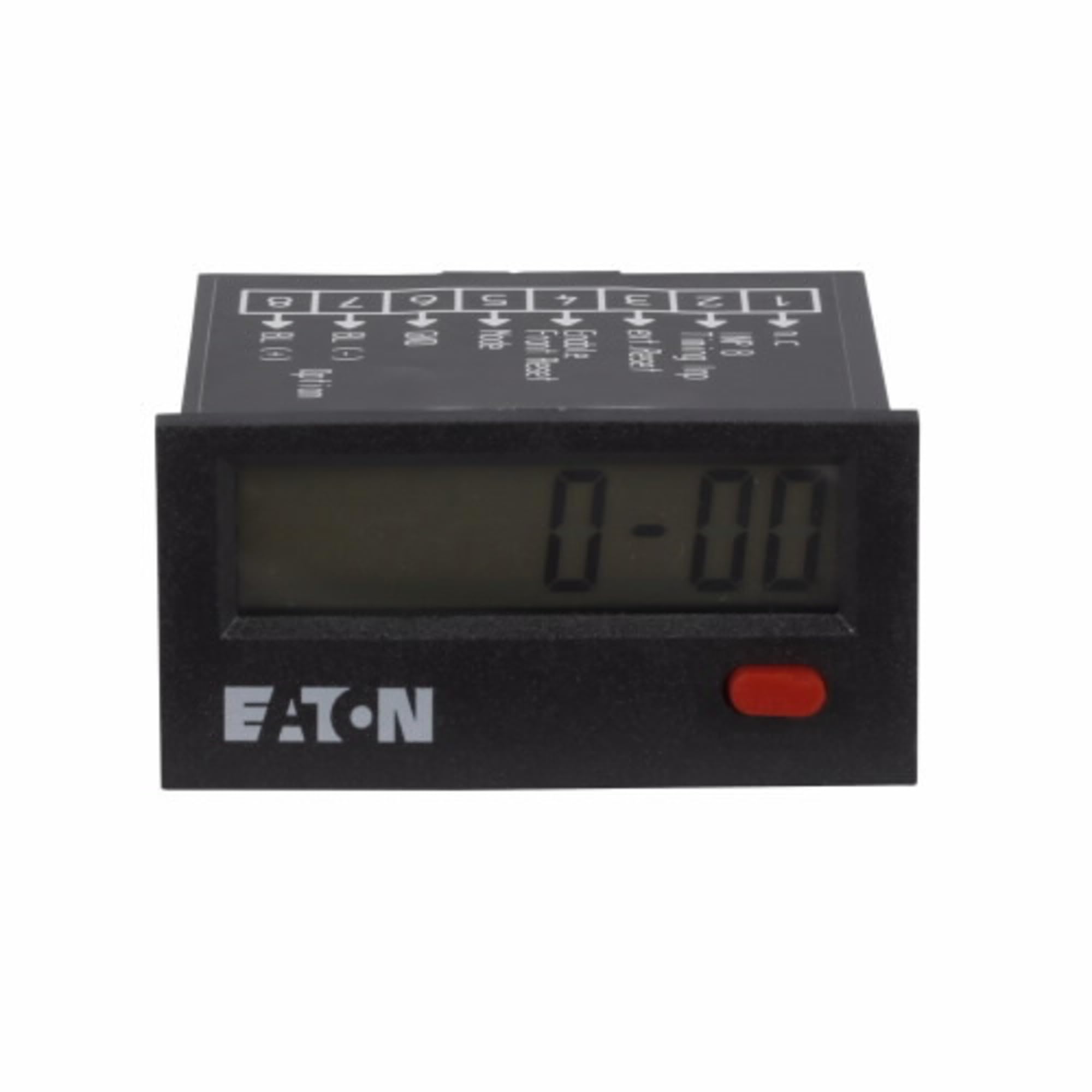 Eaton Control Automation E5-224-C0448 8-Digit LCD Timer - Battery Powered Hours/Minutes High Voltage Timer for Industrial Automation & HVAC Systems