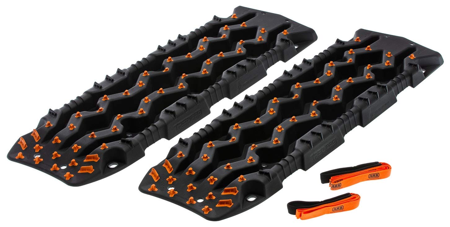 ARB TREDPROBOB Off-Road Recovery Boards - Heavy Duty Traction Tracks for Mud, Sand & Snow - Vehicle Extraction Device (Black/Orange) - Perfect for 4x4 Trucks, Jeeps & SUVs in Extreme Terrain