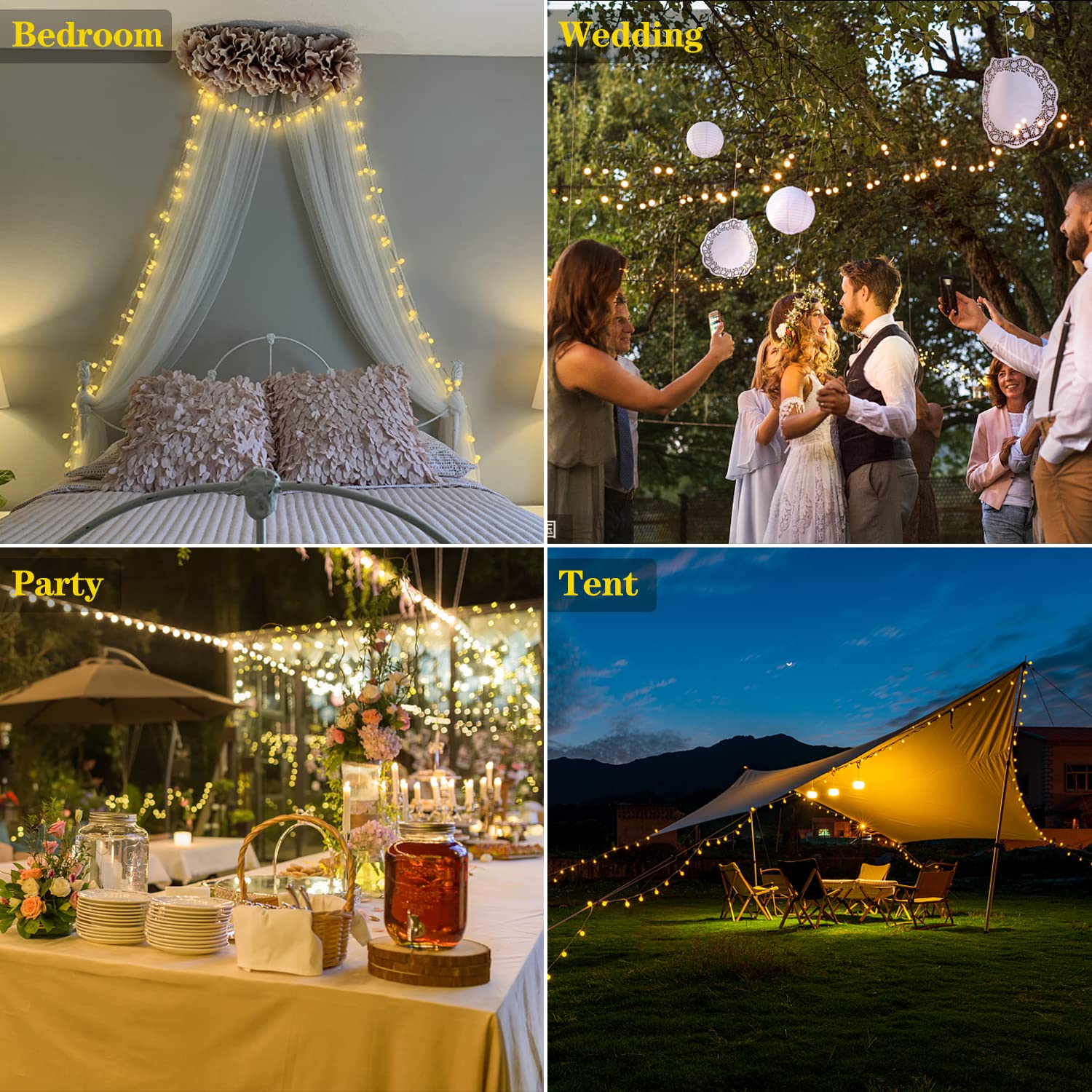 33FT 100 LED Globe String Lights with Remote & Timer - 8 Lighting Modes, Battery Powered Waterproof Fairy Lights for Indoor/Outdoor - Perfect for Weddings, Christmas Decor, Bedroom, Garden & Party Decorations
