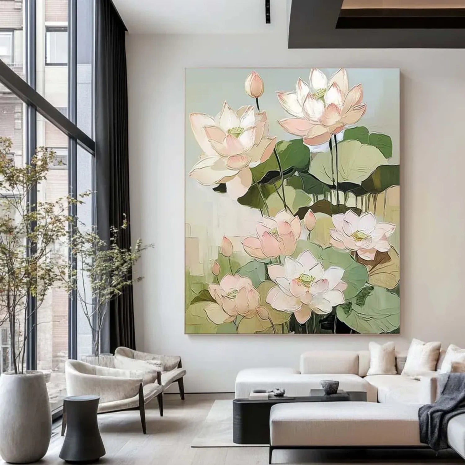 Abstract Canvas Wall Art - Flower and Tree Painting #FT217 - Perfect for Living Room, Bedroom & Office Decor