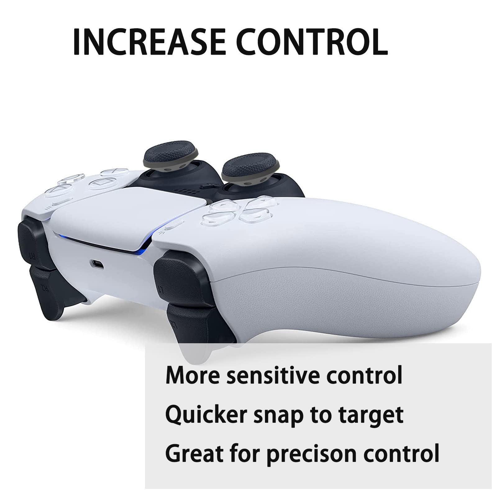 Precision Rubber Silicone Thumbstick Rings for PS5, PS4, Xbox One, Xbox Series X/S, Xbox 360 & Switch Pro - Soft Flexible Aim Assist Motion Controller Analog Stick Adjusters - Perfect for FPS Gaming and Enhanced Control