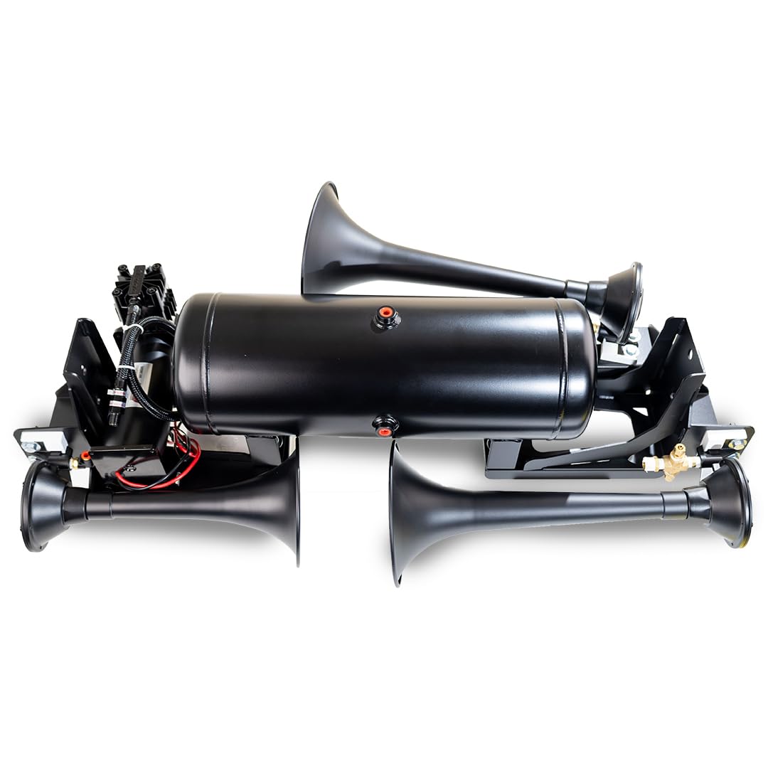 Kleinn Air Horns Onboard Air & Train Horn System for RAM 1500-230 - Heavy Duty Truck Air Horn Kit for Loud Warning & Safety - Perfect for Off-Roading, Towing & Emergency Vehicles