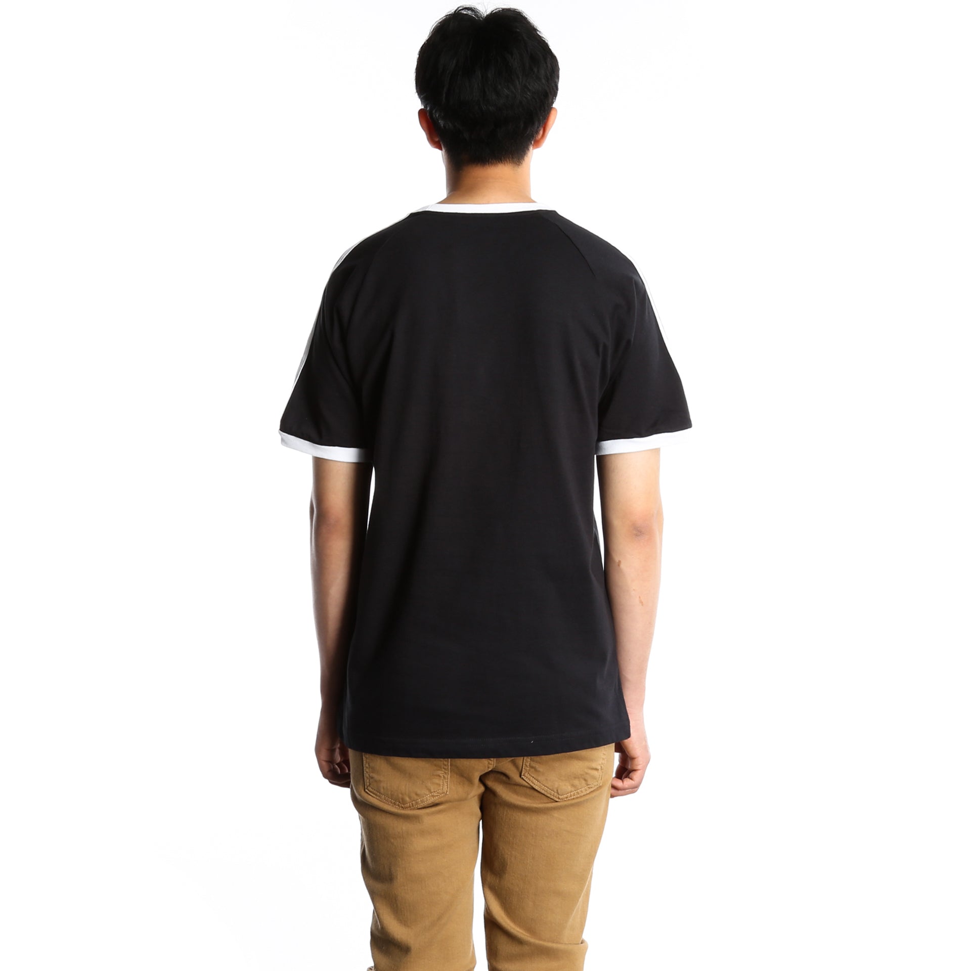 Adidas Men's 3 Stripes T-Shirt - Black | Casual Short Sleeve Cotton Tee for Gym, Workout & Everyday Wear