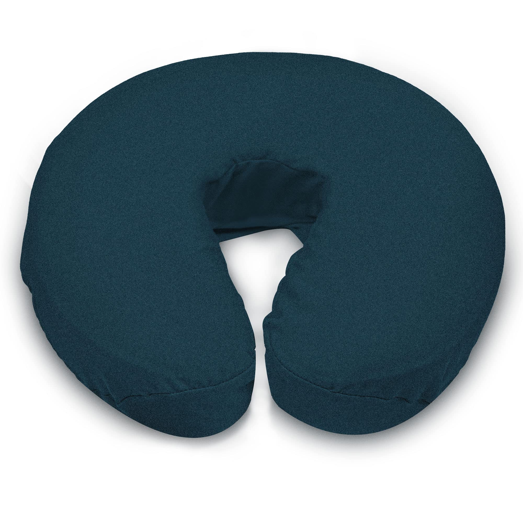 Premium Soft & Heavy Microfiber Massage Table Covers Set - 4 Piece Navy Blue Spa Bed Linens with Face Cradle Covers for Professional Massage Therapy & Home Spa Use