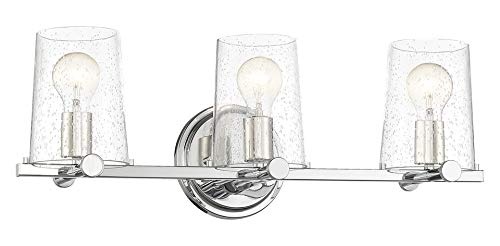 Matteson 3-Light Bathroom Vanity Light Bar - Modern LED Bath Bar Fixture for Bathroom, Powder Room & Dressing Area (Brushed Nickel Finish) | Perfect for Vanity Mirror Lighting & Spa-Like Ambience