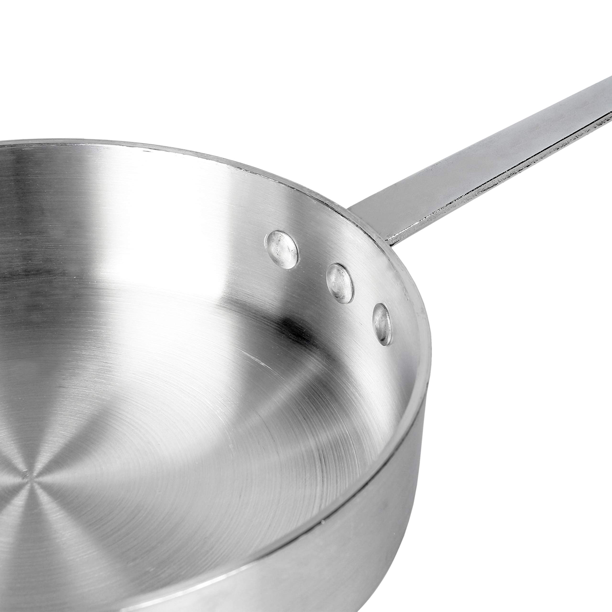 Thunder Group 3 Quart Stainless Steel Saute Pan with Lid - Professional Nonstick Cookware for Frying, Searing & Sauteing - Perfect for Home Kitchen & Restaurant Use