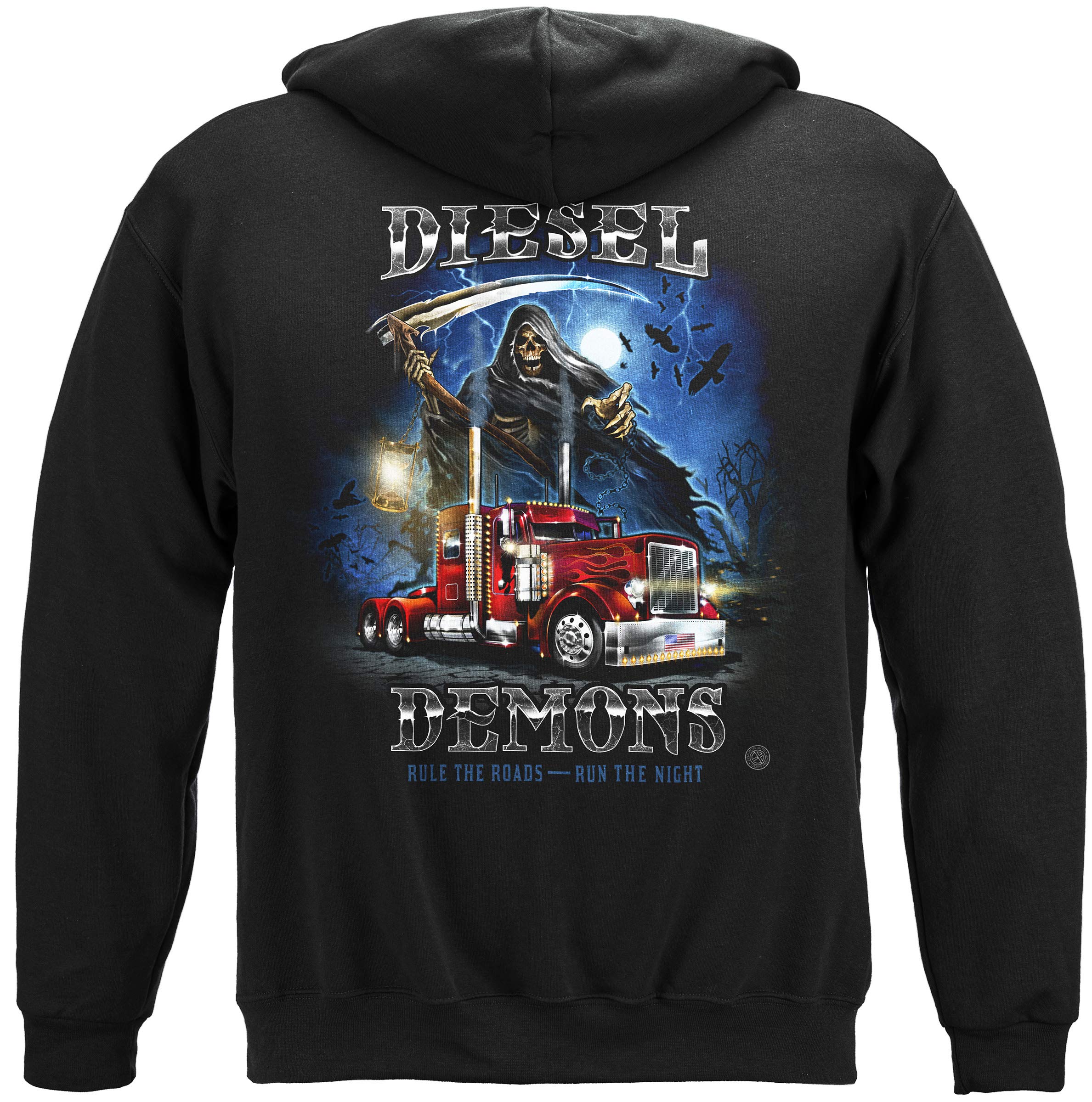 Erazor Bits Trucker Hoodies - Big Rig Themed Cotton Jackets for Men & Women, Perfect for Road Trips & Outdoor Adventures