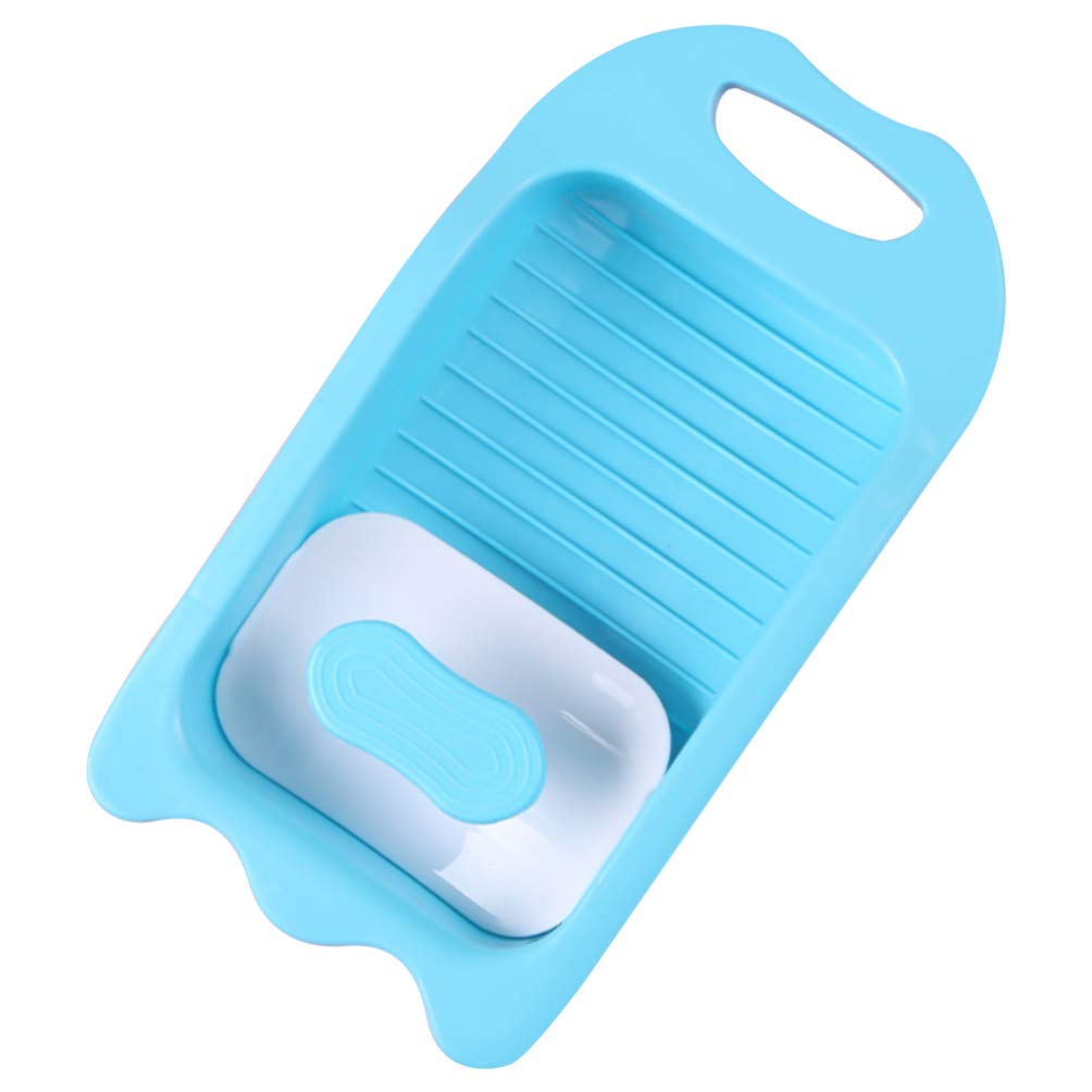 DOITOOL Mini Plastic Washboard - Portable Hand Washing Board for Underwear, Socks & Kids Clothes | Compact Laundry Tool for Travel, Camping & Small Space Cleaning