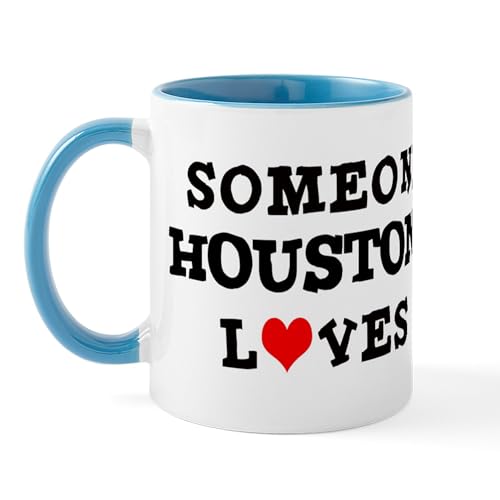 White/Blue Inside - Someone In Houston Mug