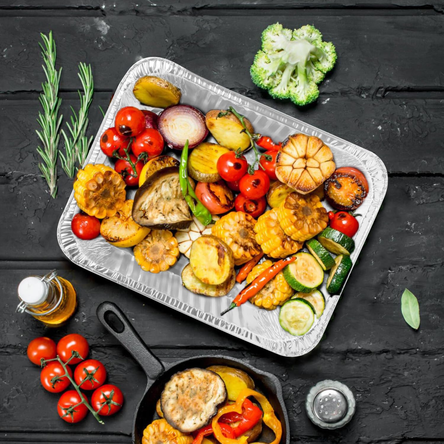 F20710 Full Size Deep Aluminum Foil Steam Table Pan - Pack of 50 | Commercial Grade Disposable Catering Pans for Buffets, Parties & Food Service | Perfect for Restaurants, Events & Bulk Food Storage