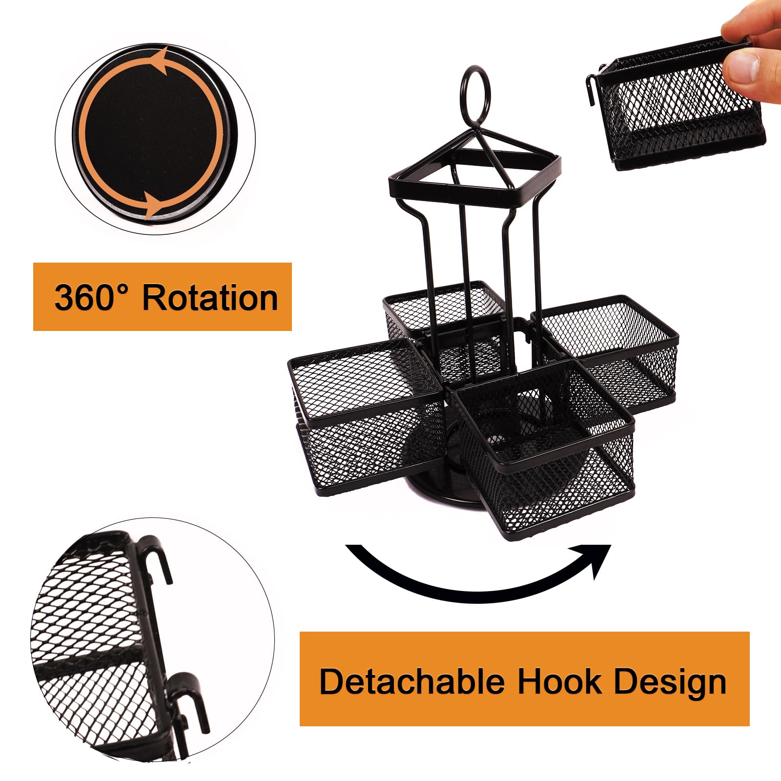 SEVENLINE 2-Tier Spinning Tea Bag Organizer - Holds 112 Teabags, Coffee Pods & Sweeteners | Space-Saving Carousel for Counter, Cabinet & Pantry Storage | Perfect for Tea Lovers & Coffee Stations