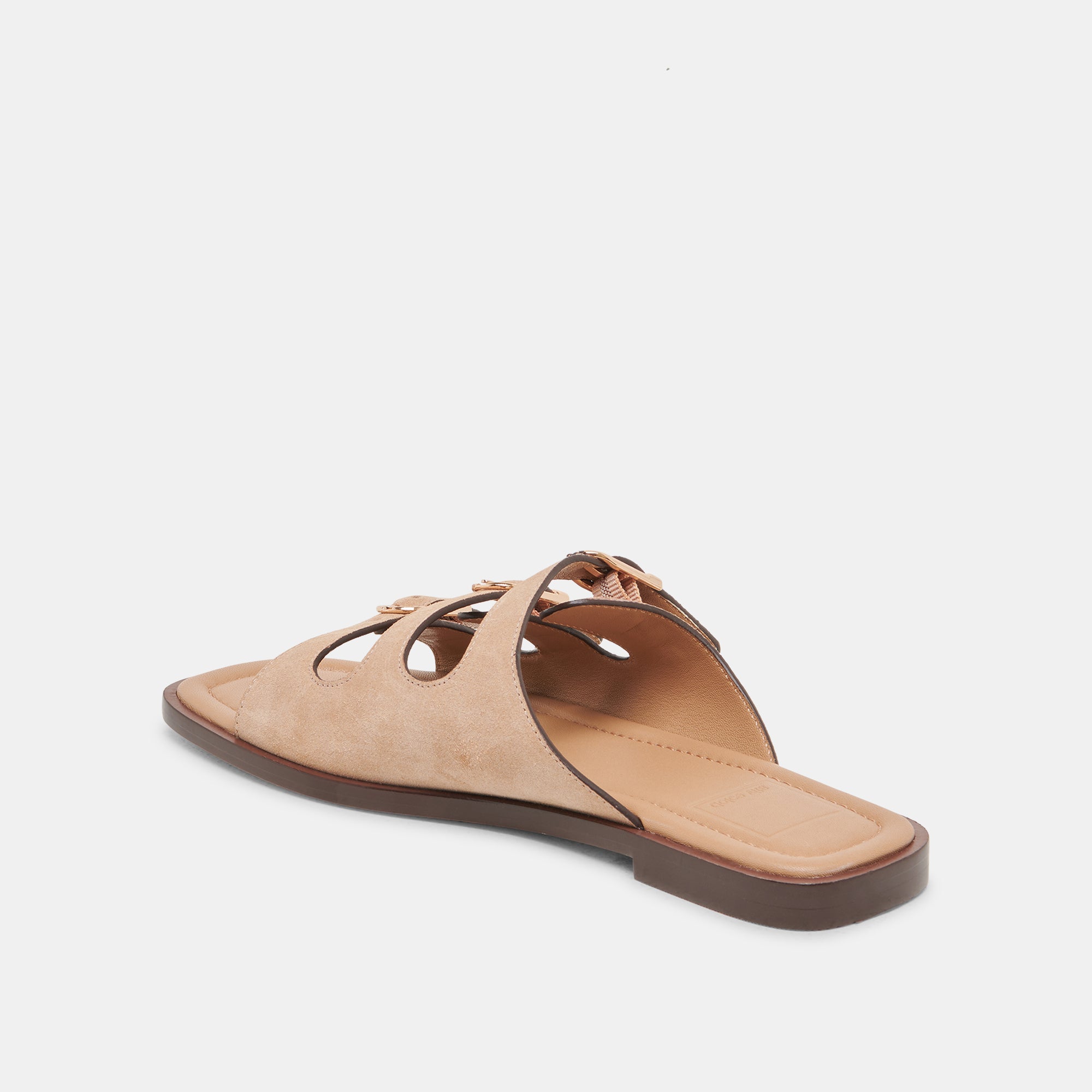 FIN SANDALS TAN SUEDE - Women's Comfortable Summer Beach Sandals with Adjustable Straps for Outdoor, Vacation and Poolside Wear