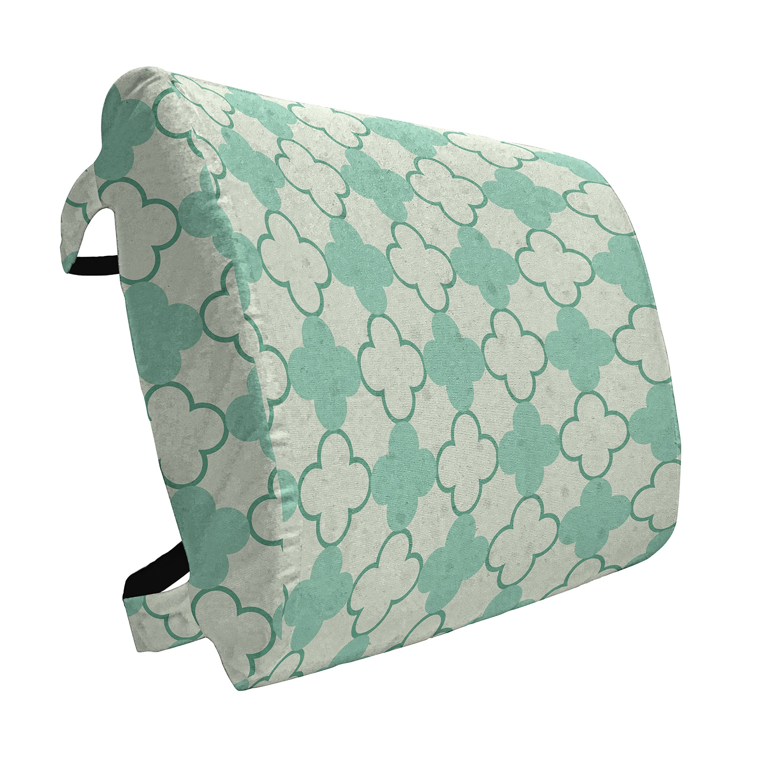Ambesonne Mint Green Lumbar Support Pillow - Victorian Floral Design, High-Density Foam for Office Chair & Car Seat (14