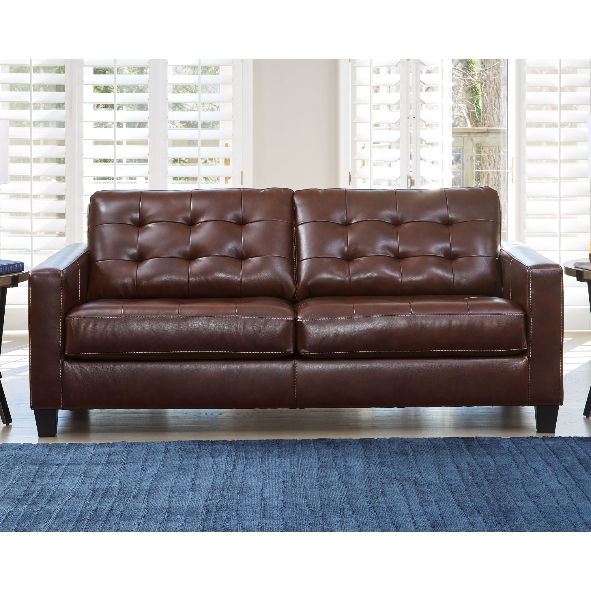 Altonbury Sofa in Walnut Finish – Modern Living Room Furniture for Comfort & Style | Perfect for Home, Office, and Lounge Spaces
