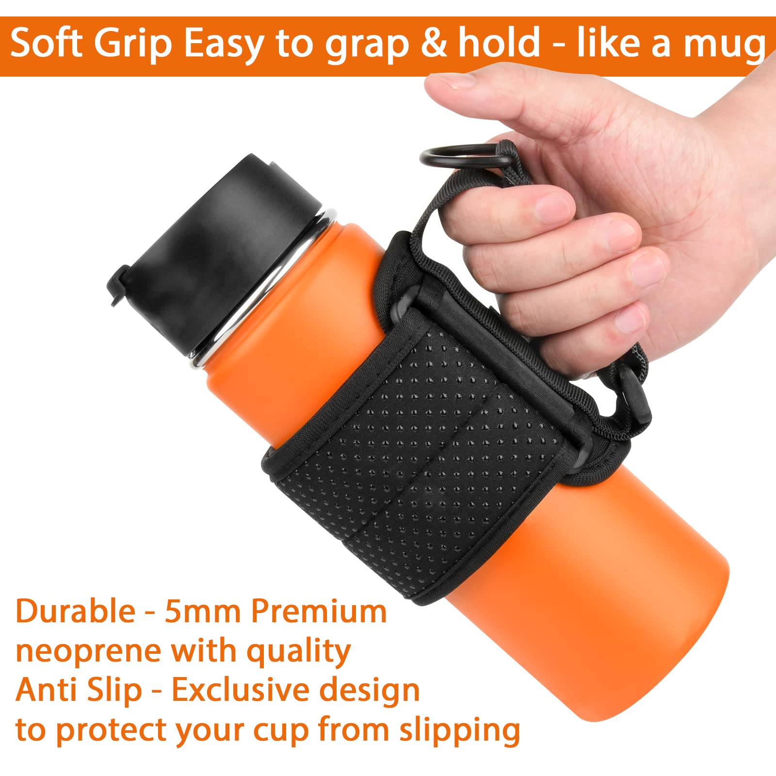 Xxerciz Adjustable Water Bottle Holder with Shoulder Strap - Universal Bottle Sling for Walking, Hiking & Camping - Perfect for Outdoor Activities, Gym & Travel