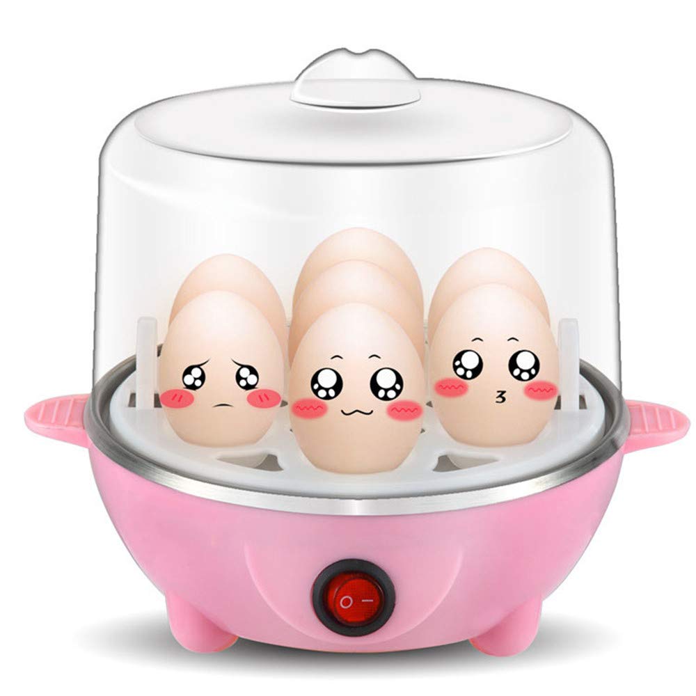 **ZJDU Electric Egg Cooker - 7-Capacity Rapid Egg Boiler for Hard, Soft, Poached & Scrambled Eggs - Auto Shut Off & Noise-Free Design - Perfect for Breakfast, Meal Prep & Healthy Cooking (Pink)**
