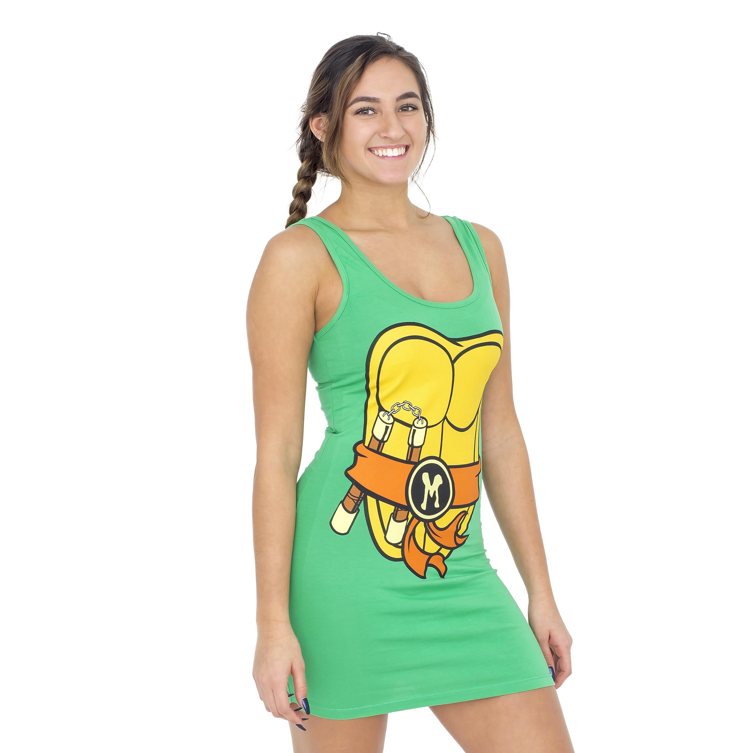 Teenage Mutant Ninja Turtles TMNT Women's & Junior's Halloween Costume Tank Dress - Perfect for Cosplay, Comic Con & Halloween Parties