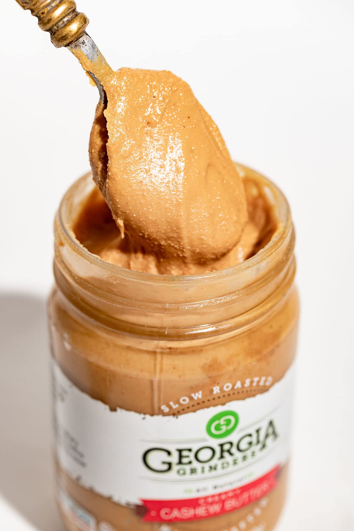 Georgia Grinders Creamy Cashew Butter 12oz (6 Pack) - Smooth Gourmet Cashew Spread, Whole30 Approved, Keto & Vegan Friendly, No Sugar or Additives, Non-GMO, Gluten Free - Perfect for Smoothies, Toast & Healthy Snacking