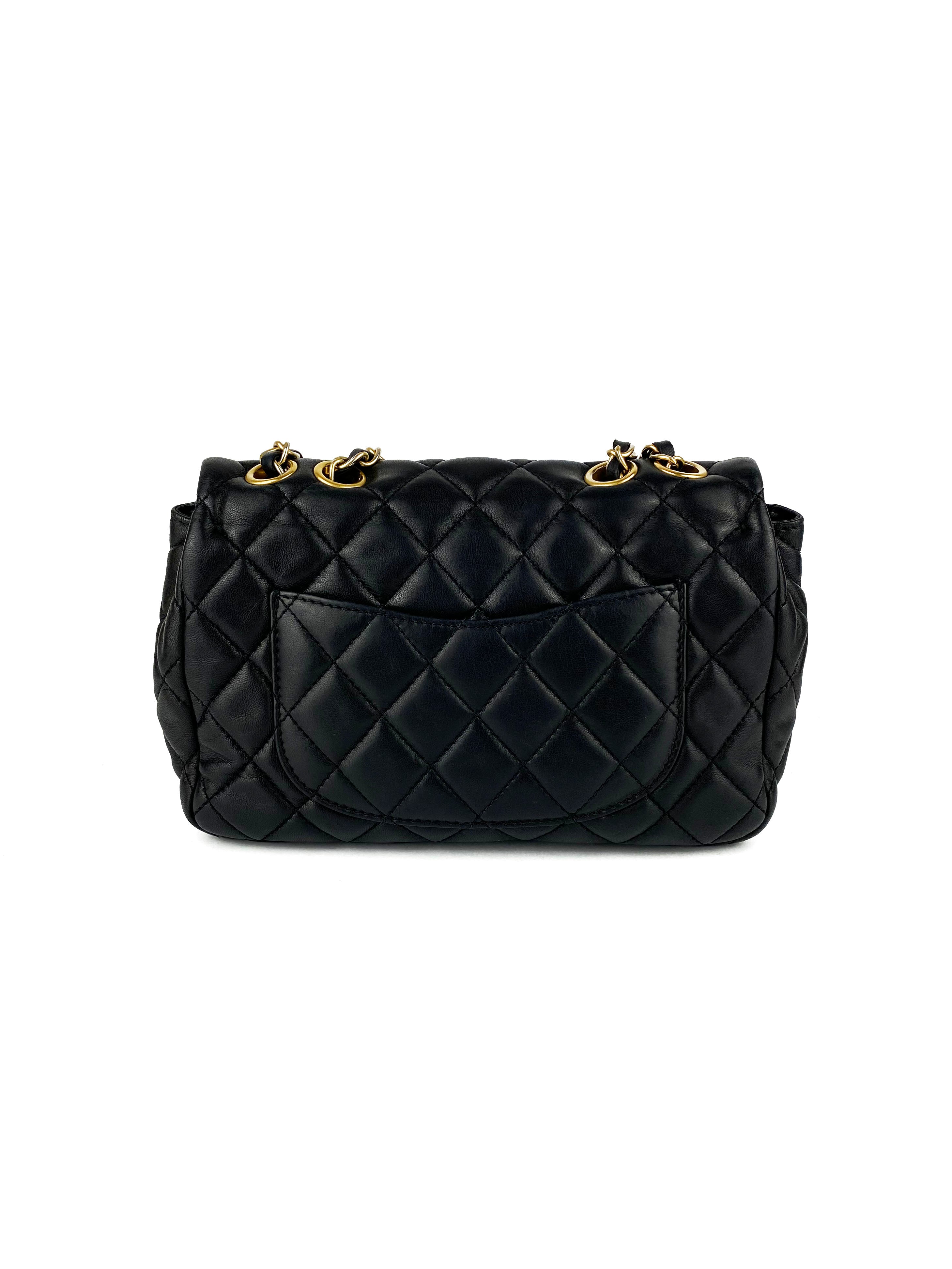 Chanel Black Small Lambskin Quilted Flap Bag with Silver-Tone Hardware - Luxury Crossbody Purse for Women, Perfect for Evening Parties & Date Nights