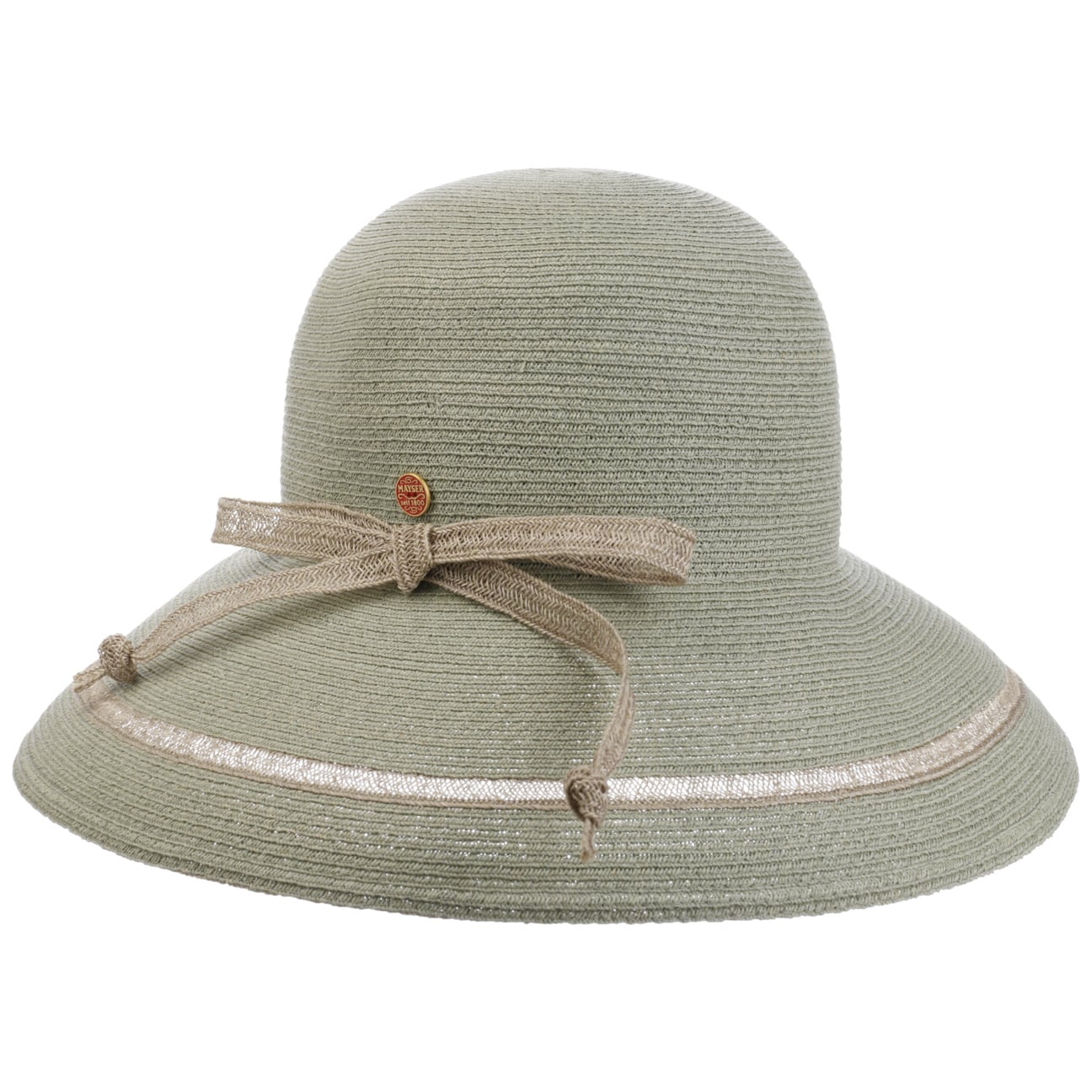 Stylish Mayser Lilien Raffia Hat for Women - Wide Brim Sun Hat for Beach, Summer, and Outdoor Activities