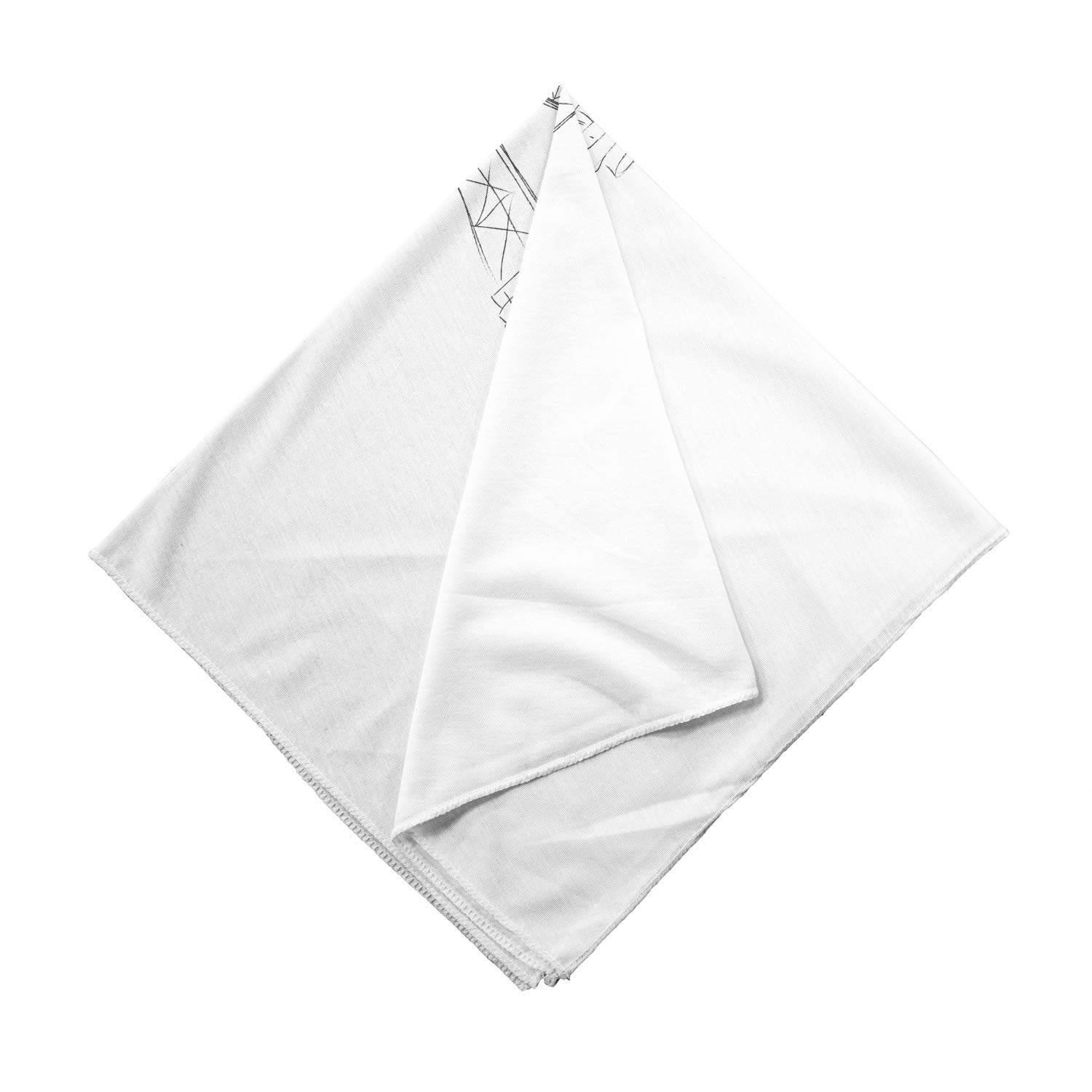 Ambesonne Eiffel Tower Bandana - Hand Drawn Parisian Monument Design - Unisex Head Scarf & Neck Tie for Travel, Outdoor Activities & Fashion Accessories
