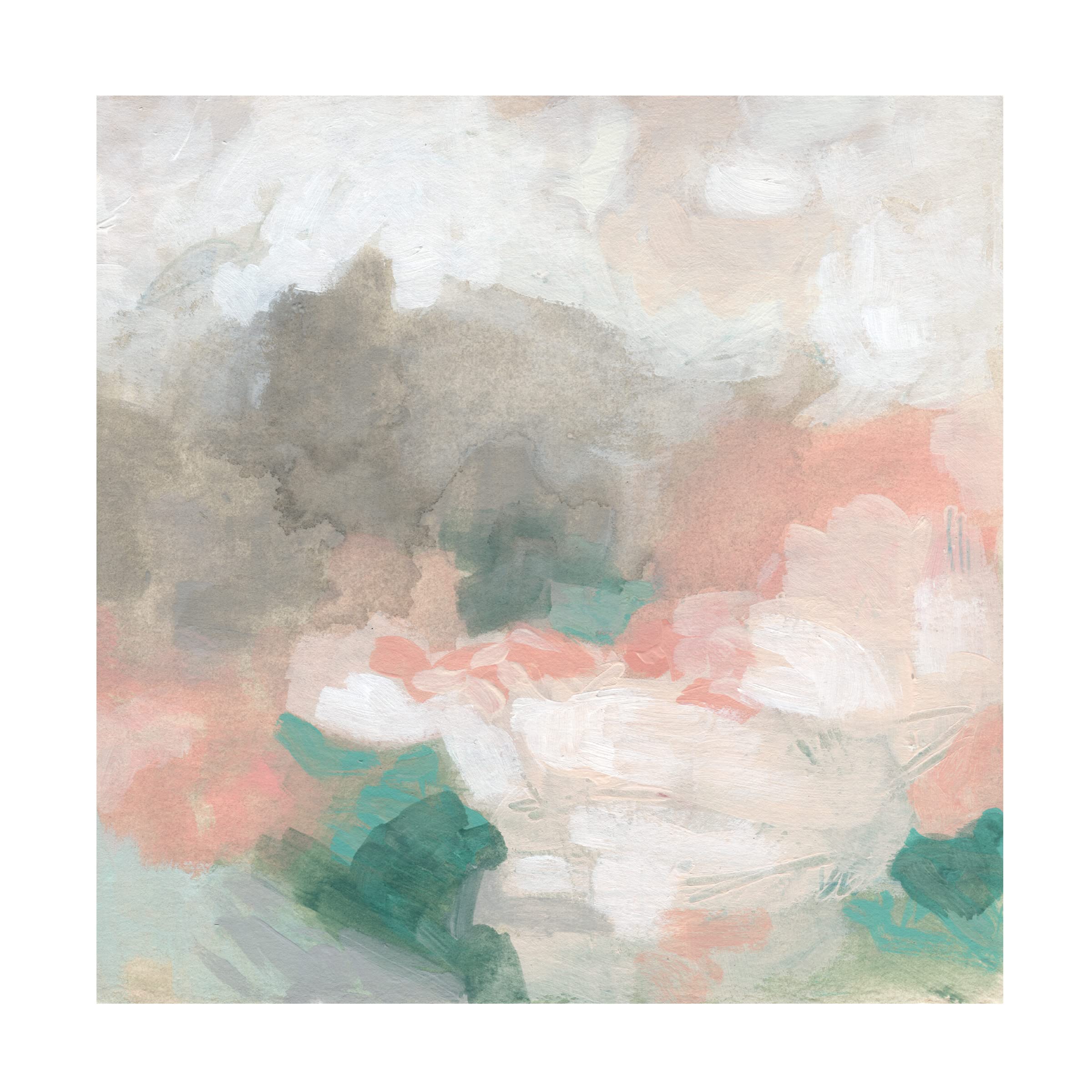 Trademark Fine Art 'Sunset Clouds II' Canvas Wall Art Print by June Erica Vess - Modern Landscape Painting for Living Room, Bedroom & Office Decor