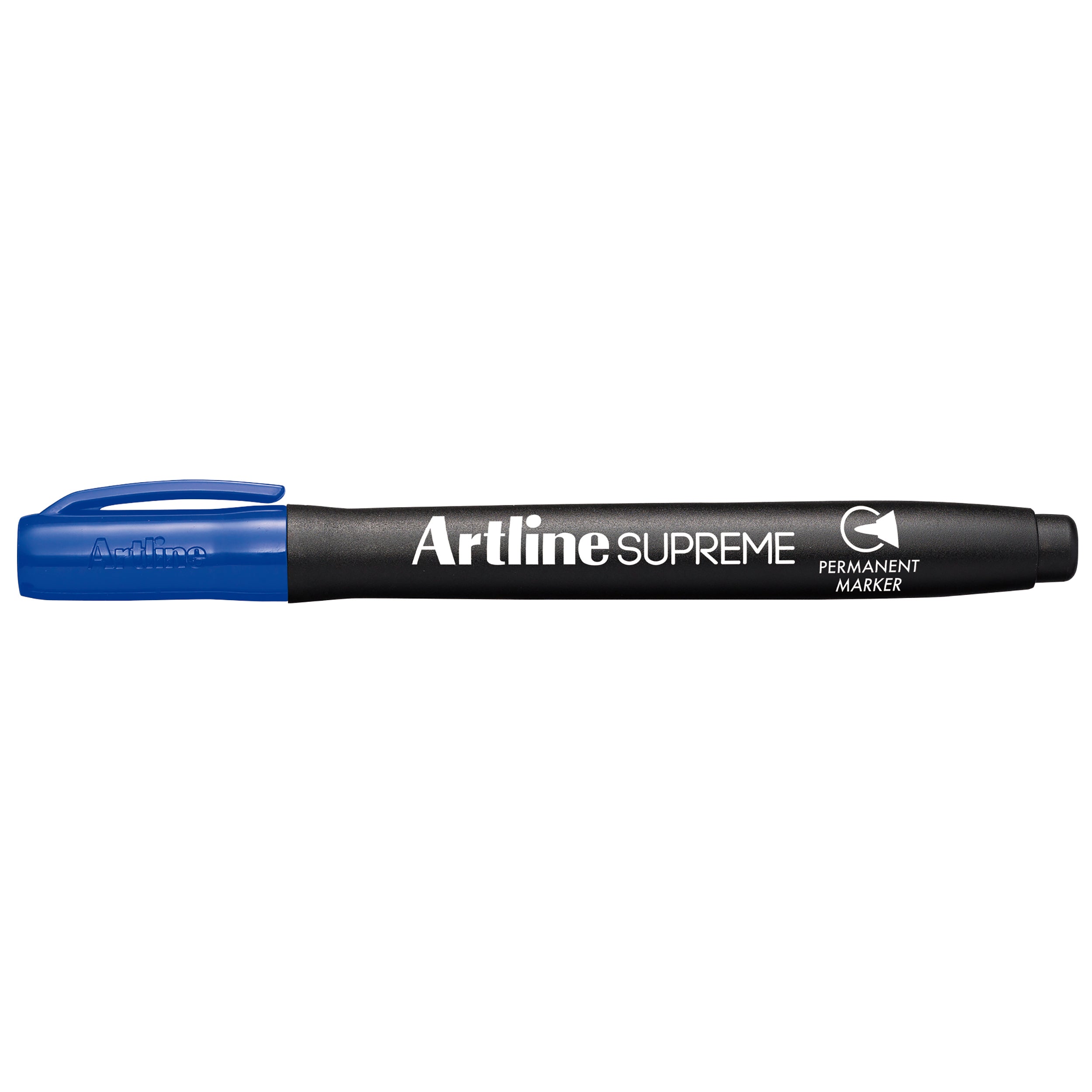 Artline Supreme Permanent Marker - Blue Ink, Pack of 12 - Ideal for Office, School & Home Use, Labeling, Crafts & DIY Projects