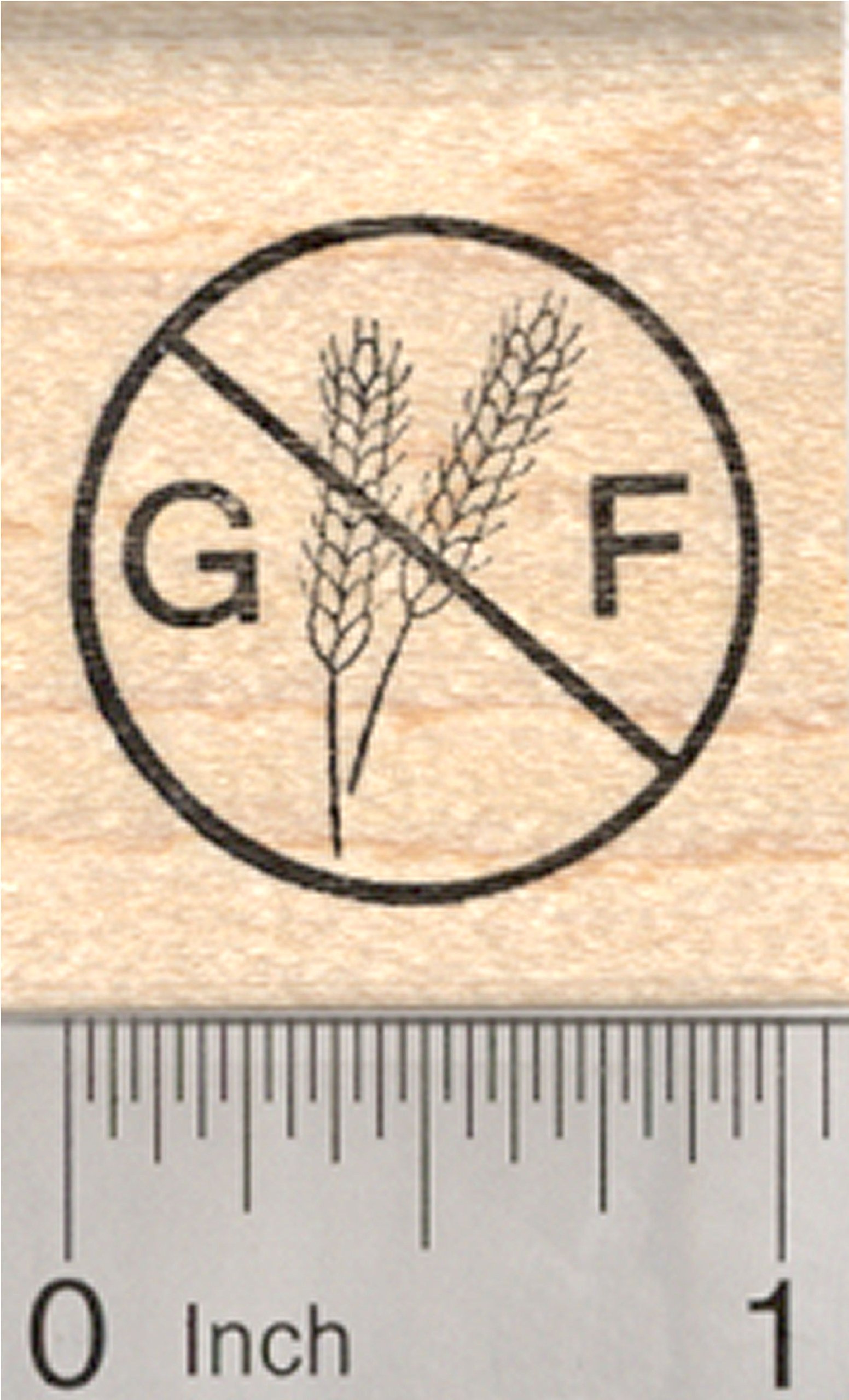 Gluten Free Rubber Stamp for Menu Labeling - Safe for Celiac Disease - Perfect for Food Packaging, Restaurant Menus & Dietary Needs