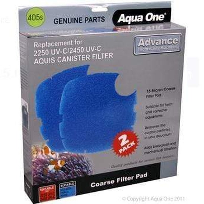 Aqua One Sponge 15ppi 2-Pack (405s) - Nautilus 2700UV Filter Sponge - Perfect for Aquarium & Fish Tank Filtration