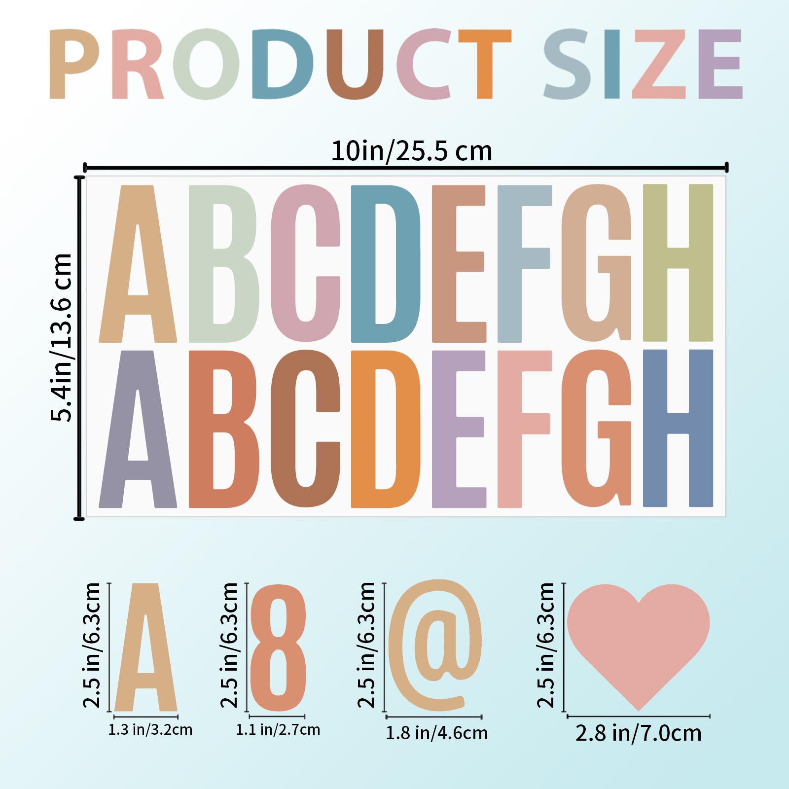 400 Pcs Large Letter Stickers for Bulletin Boards - 24 Sheets 2.5 Inch Self-Adhesive Vinyl Letters - Boho Classroom Decor for Windows, Doors & Wall Displays - Perfect for Teachers, Homeschooling & DIY Projects