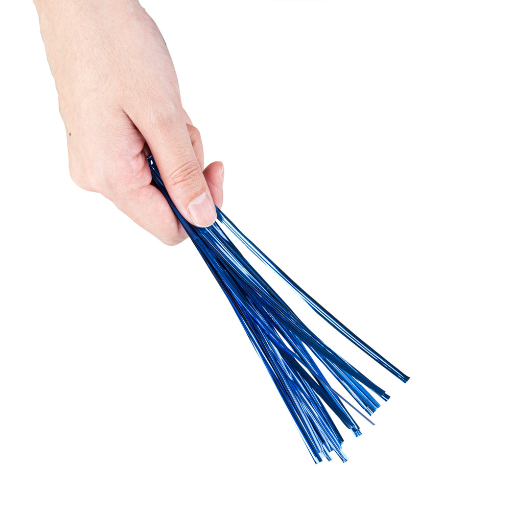 Premium Blue Metallic Twist Ties for Bags - 500 Count Box | Secure & Reusable Bag Closures for Food Storage, Gift Wrapping & Organization
