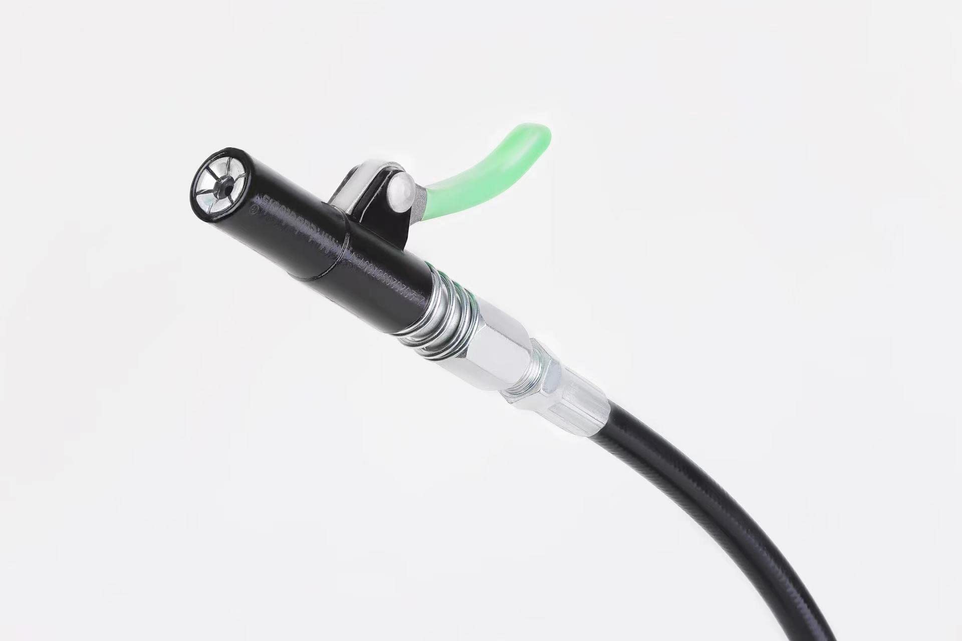 **17000 PSI Heavy Duty Grease Gun Coupler with 12-Inch Hose & 3 Fittings – Professional Pistol Grip Design, 1/8
