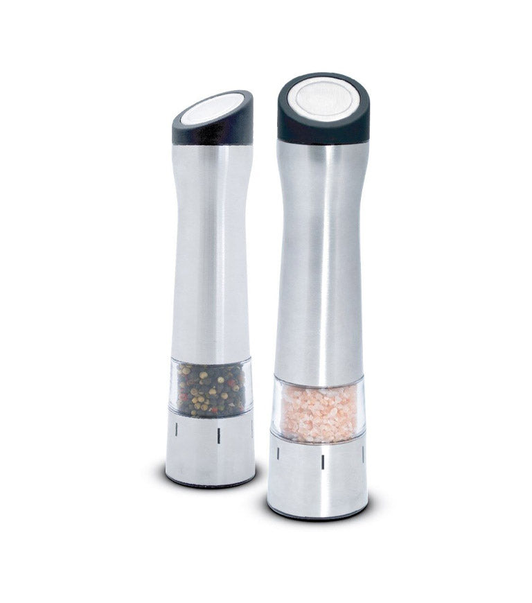 Premium Electric Salt and Pepper Grinder Set - Adjustable Coarseness, Battery Operated Spice Mill for Kitchen, Dining Table & Outdoor BBQ