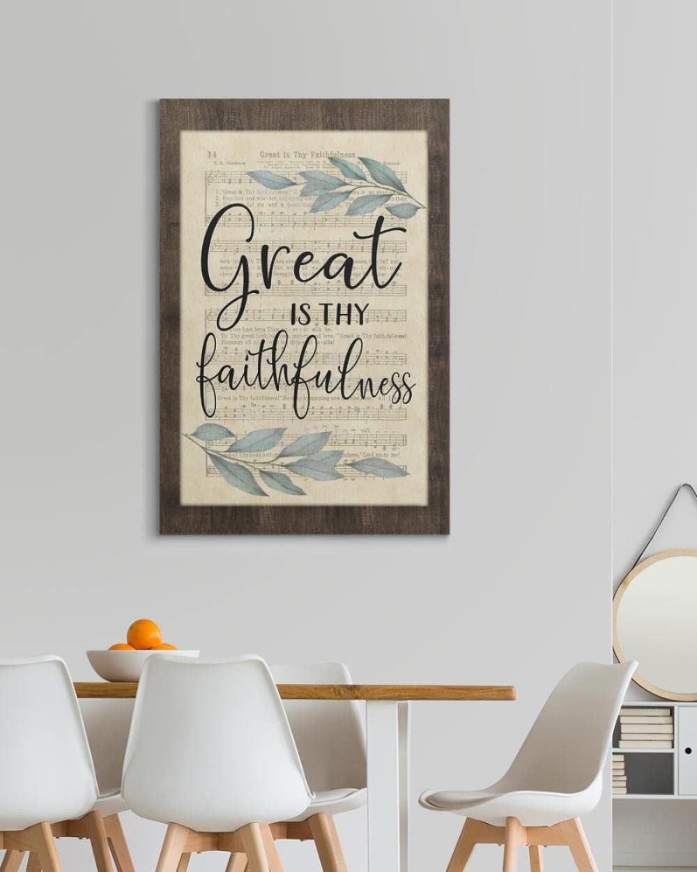Great Is Thy Faithfulness Christian Hymns Wall Art Canvas Print - Inspirational Jesus & God Religious Home Decor for Church, Living Room, Bedroom