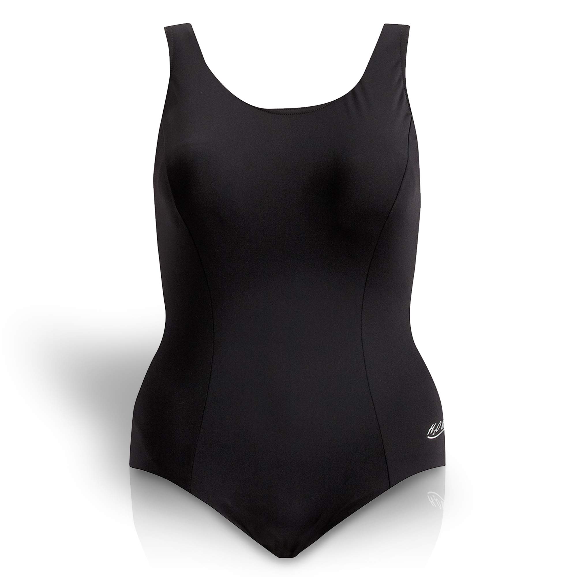 Women's Chlorine Resistant Scoop Back Support Tank Swimsuit - Long Torso One Piece Bathing Suit for Swimming, Beach & Water Aerobics