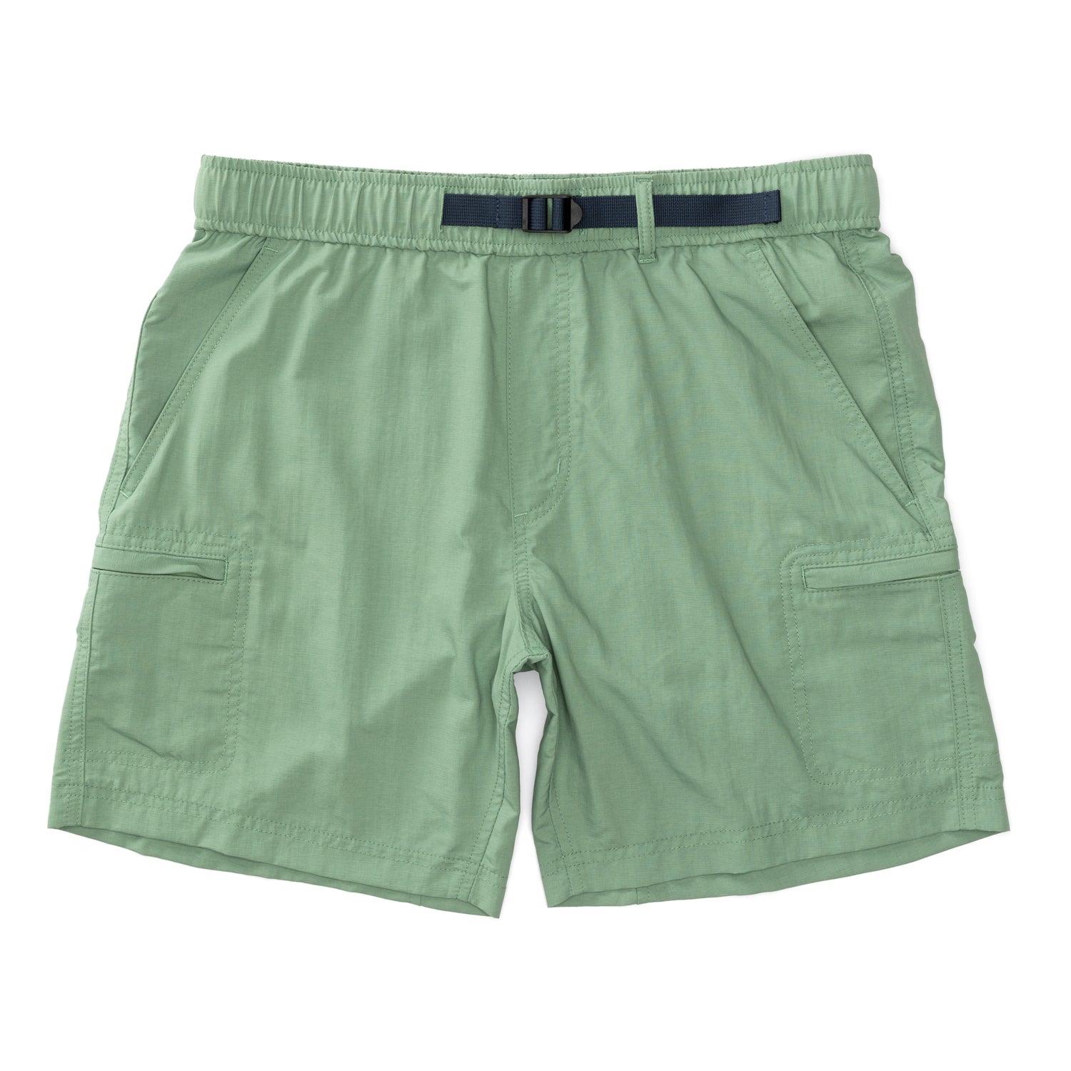 7 On The Fly Performance Shorts - Rowing Green - Lightweight & Quick-Dry Athletic Shorts for Running, Gym & Outdoor Workouts