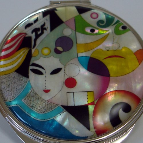 2X/1X Magnification Compact Mirror - Travel Makeup Mirror for Women, Gift for Mom - Portable Handheld Cosmetic Mirror for Purses & Travel