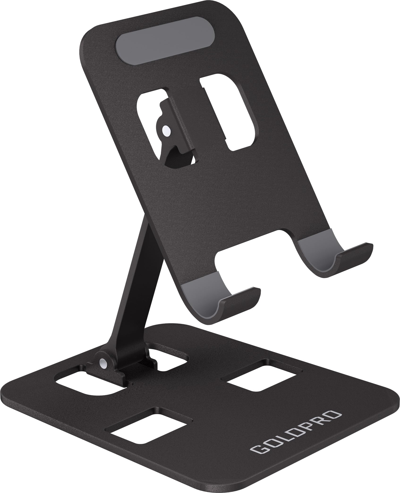Adjustable Foldable Phone Stand Holder for Desk - Silicone Thickened Base with Height Adjustment - Perfect for Home Office, Video Calls, Watching Videos & Hands-Free Use