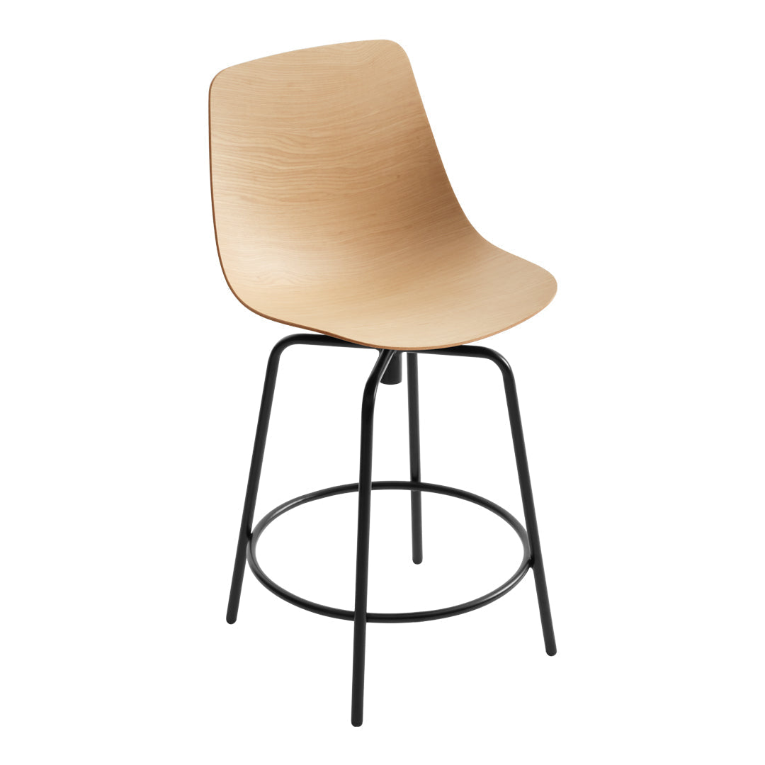 Modern Clean Cut Counter Stool with 360° Swivel Base - Perfect for Kitchen Islands, Breakfast Bars & Home Decor