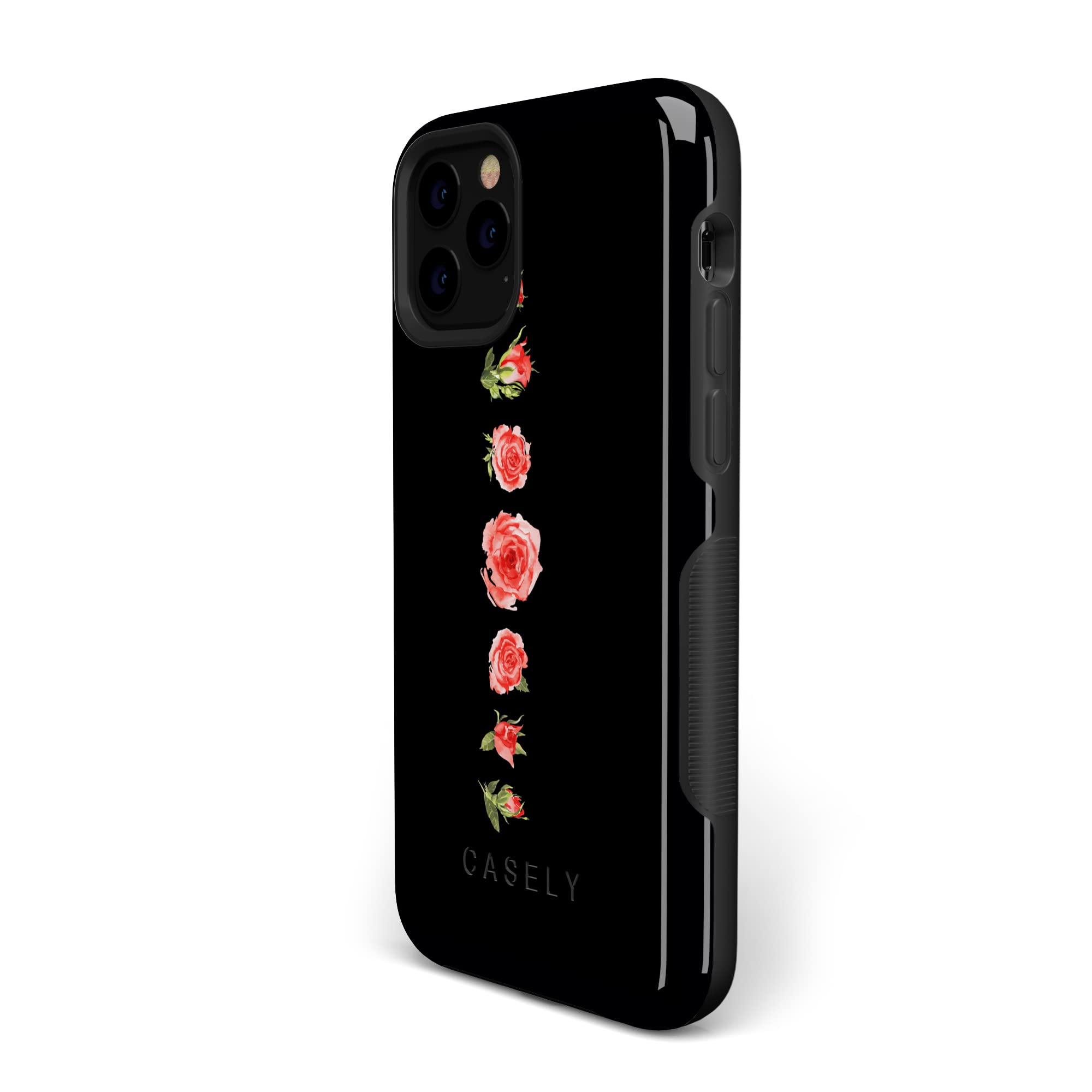Casely iPhone 11 Pro Max Case - Floral Design with Blooming Red Roses | Slim Protective Cover for iPhone 11 Pro Max | Perfect for Everyday Use, Work, and Special Occasions