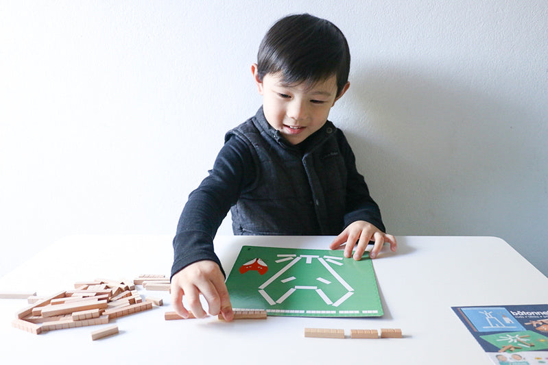 Eduludo Sticks - Educational Wooden Puzzle Game for Kids by Djeco | STEM Learning Toy for Preschool & Kindergarten Classroom Activities