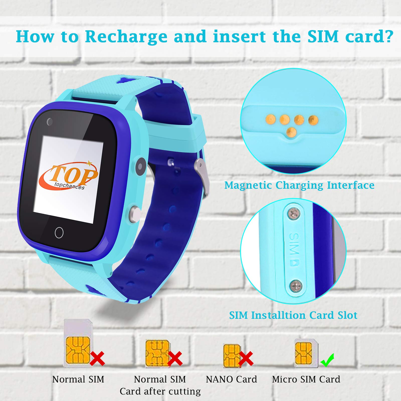 4G Smart Watch for Kids - IP67 Waterproof GPS Tracker with SOS, Two-Way Calling, 1.3