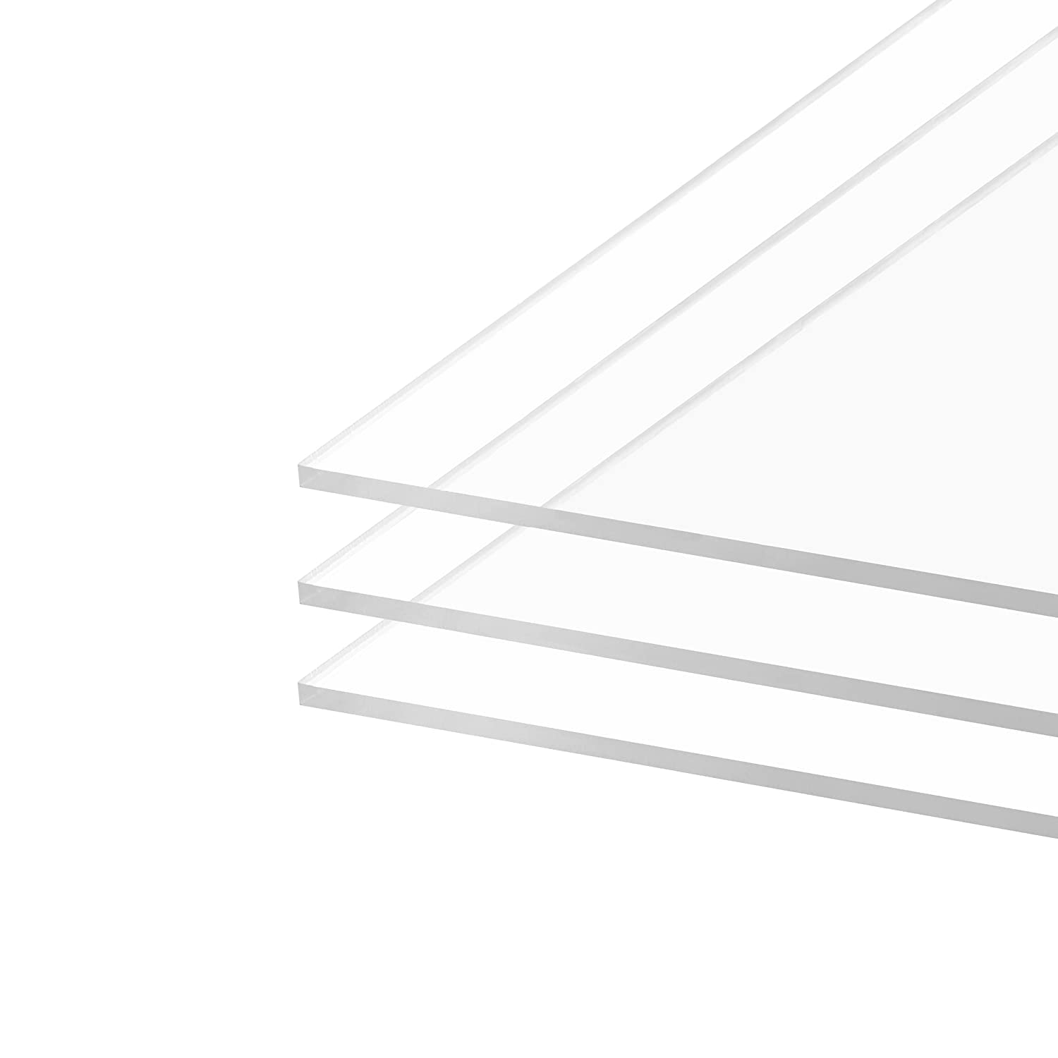 Clear Acrylic Sheets 4x6 Inch x 2mm - 3 Pack Plexiglass Panels for DIY Display, Signage, Painting, Picture Frames & Craft Projects - Perfect for Home Decor, Office Signs, Art Displays and Light Diffusers