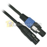 25ft Speakon Male to XLR Female Cable - Professional Audio Connector for PA Systems, DJ Equipment & Live Sound Performances