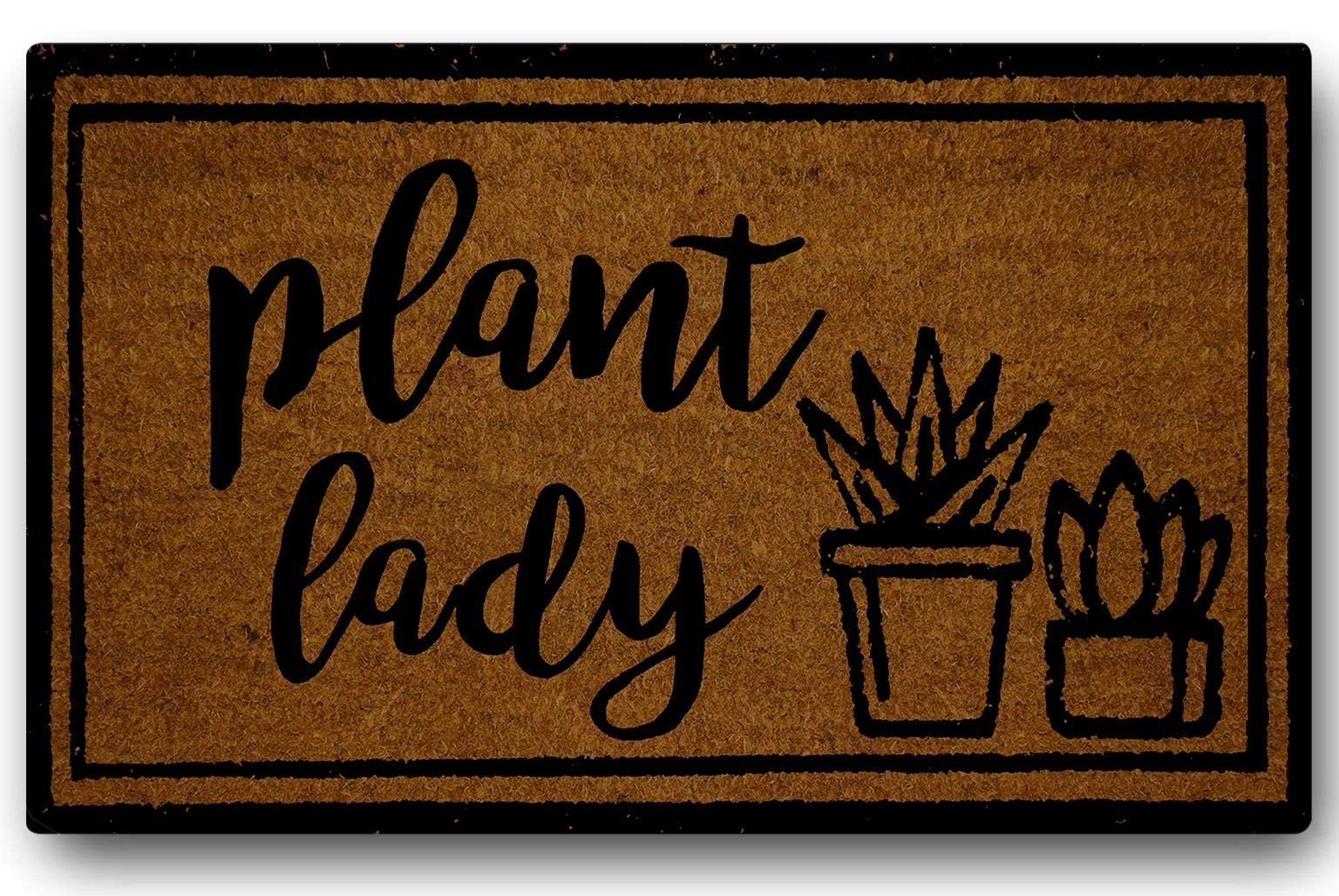 Funny Plant Lady Door Mat - Non-Slip Rubber Welcome Doormat 18